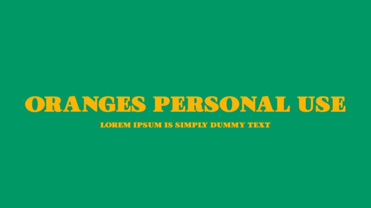 ORANGES PERSONAL USE Font