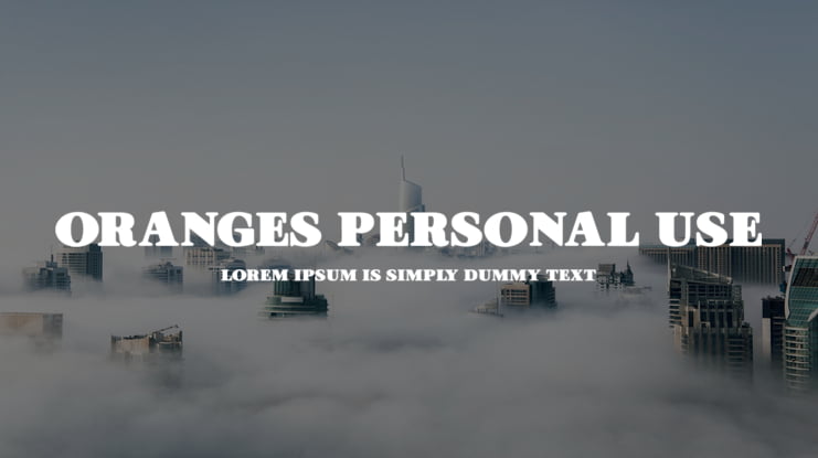 ORANGES PERSONAL USE Font