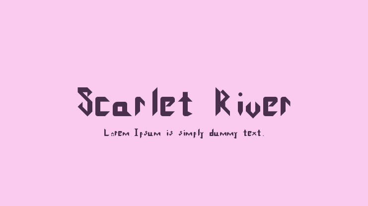 Scarlet River Font
