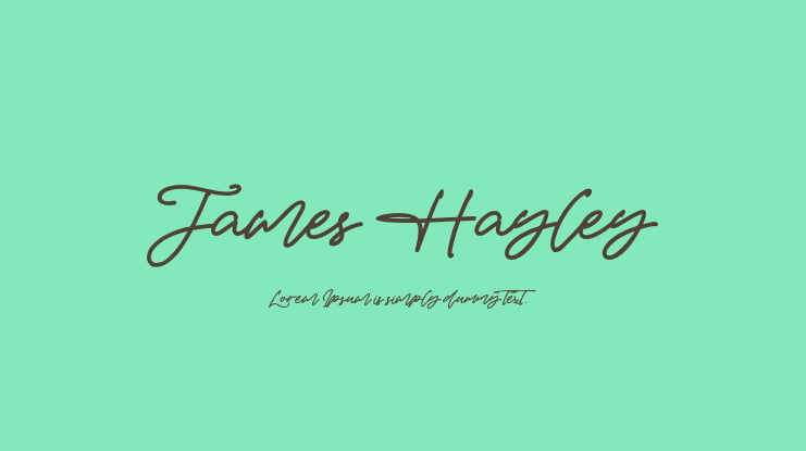 James Hayley Font