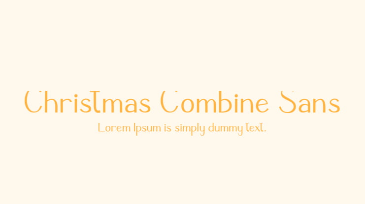 Christmas Combine Sans Font Family