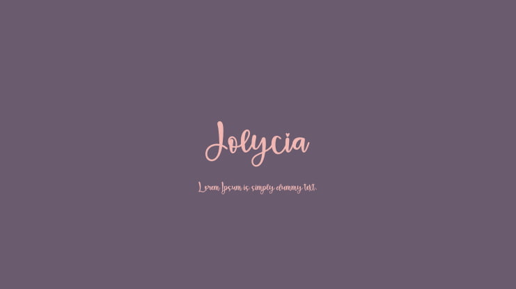 Jolycia Font