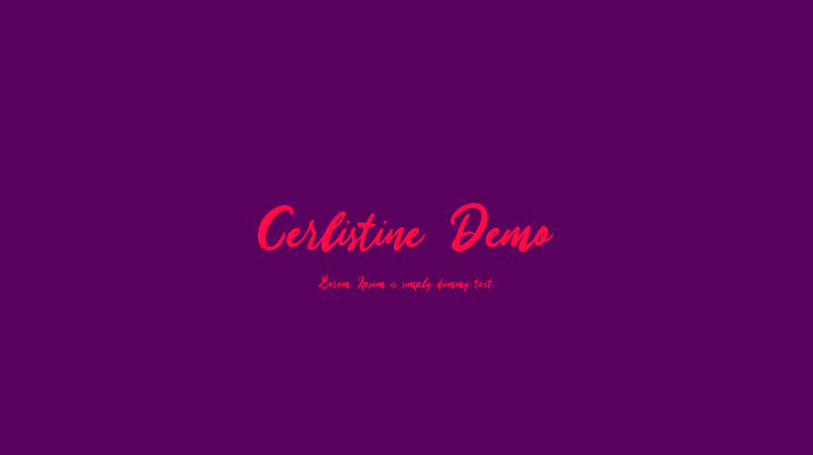 Cerlistine Demo Font