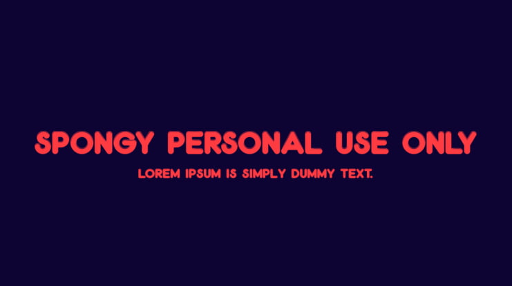 Spongy PERSONAL USE ONLY Font Family