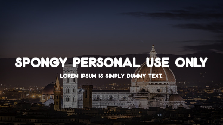 Spongy PERSONAL USE ONLY Font Family