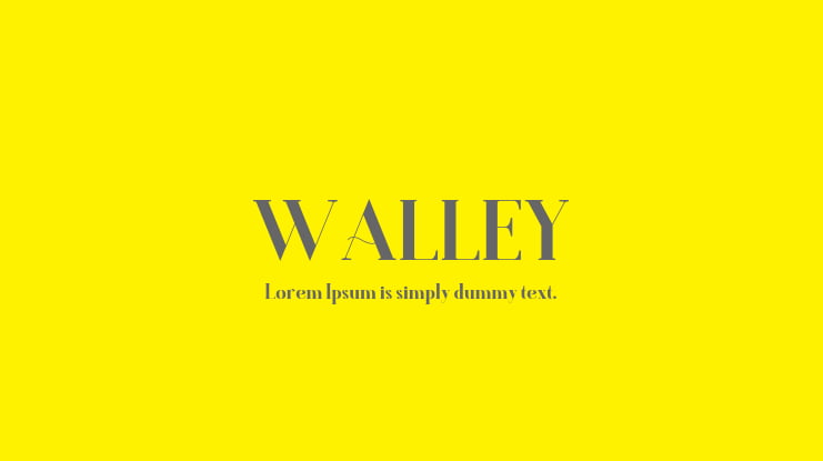 WALLEY Font