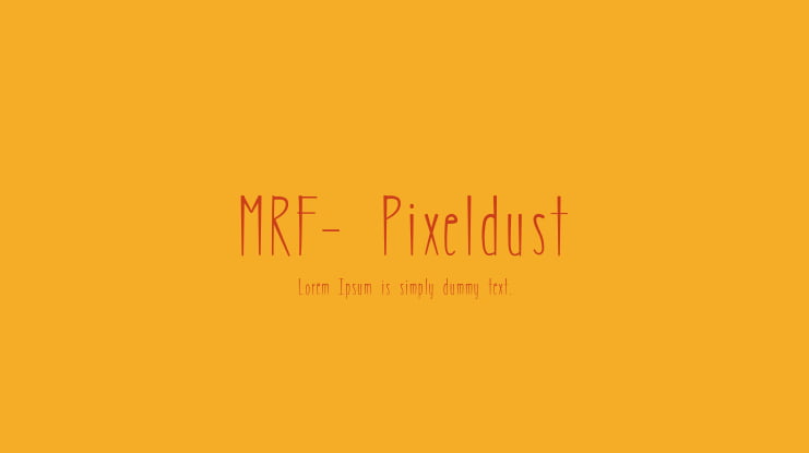 MRF- Pixeldust Font