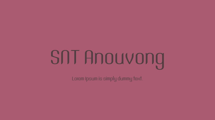 SNT Anouvong Font Family