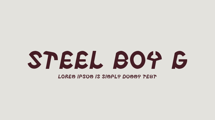 Steel Boy G Font