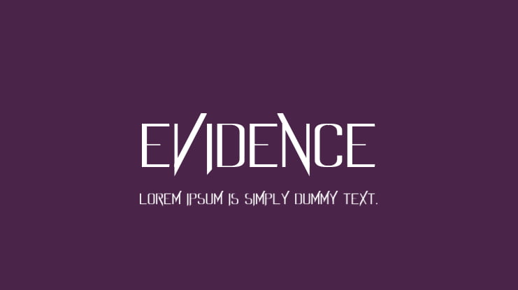Evidence Font