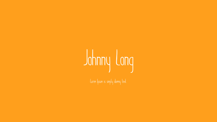 Johnny Long Font