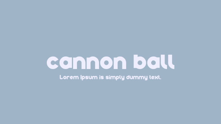 cannon ball Font