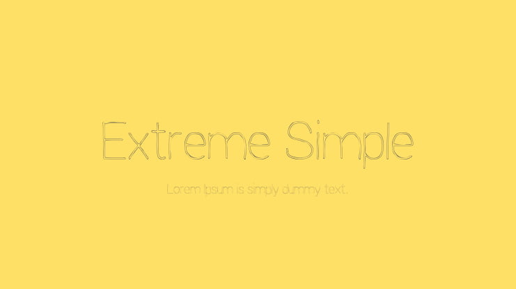 Extreme Simple Font