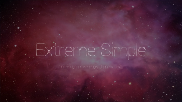 Extreme Simple Font