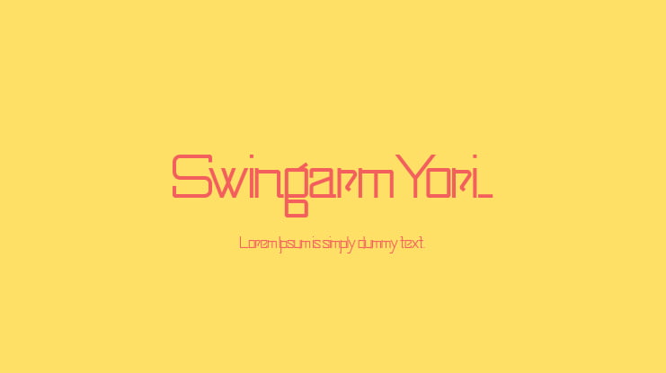 SwingarmYori- Font Family