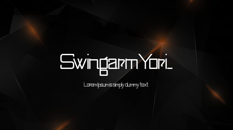 SwingarmYori- Font Family