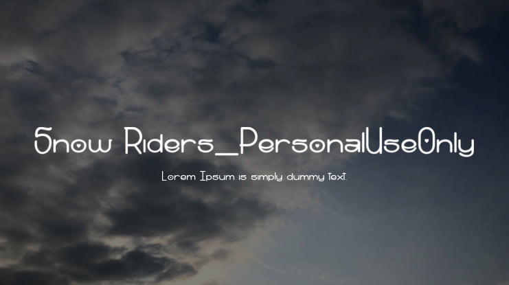 Snow Riders_PersonalUseOnly Font