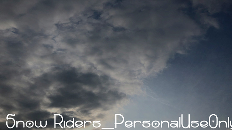 Snow Riders_PersonalUseOnly Font