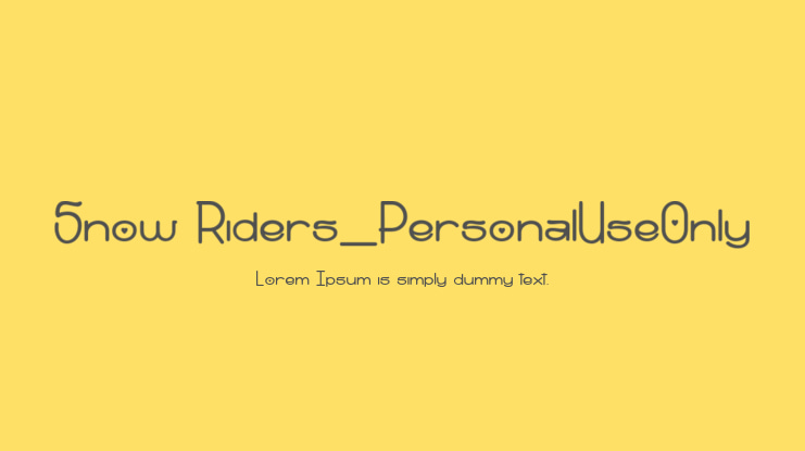 Snow Riders_PersonalUseOnly Font