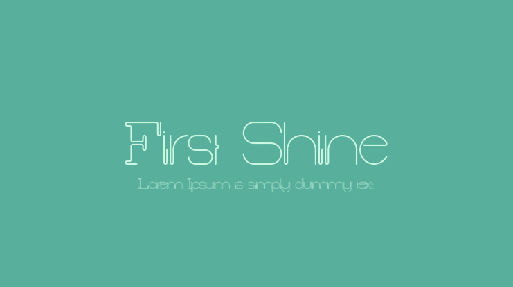 First Shine Font Family