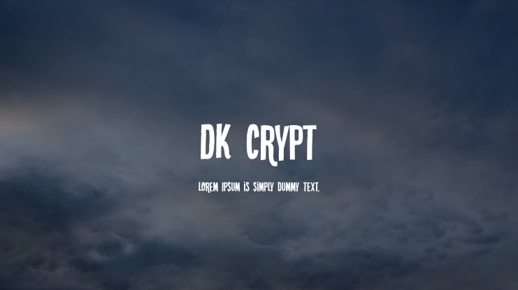 DK Crypt Font