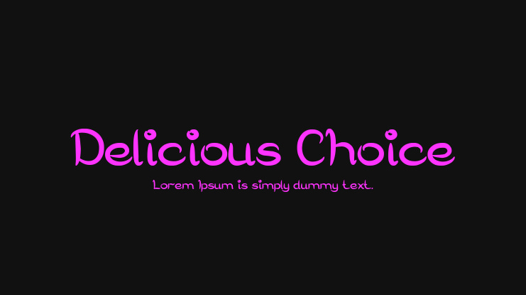 Delicious Choice Font