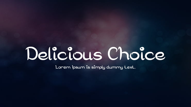 Delicious Choice Font