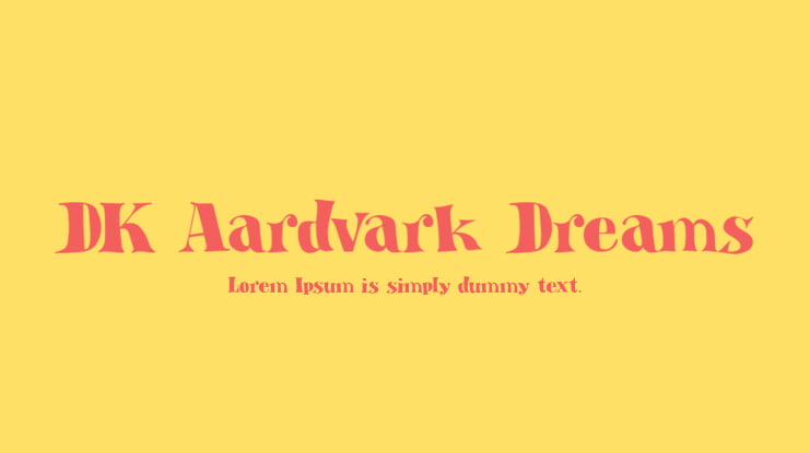 DK Aardvark Dreams Font