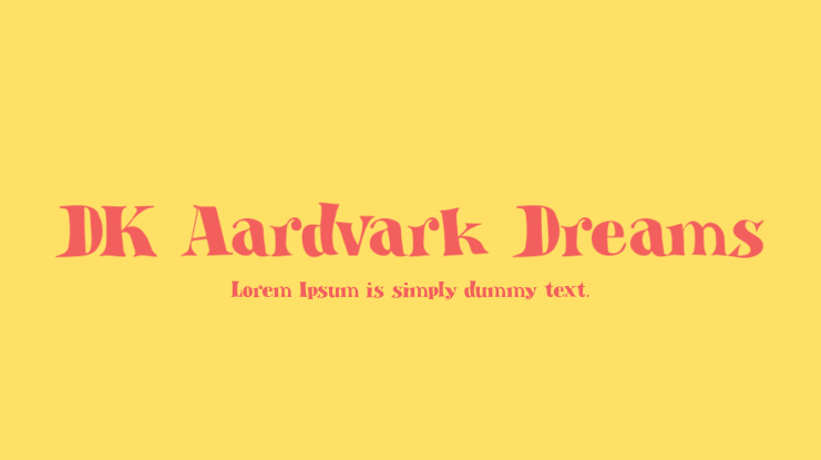 DK Aardvark Dreams Font