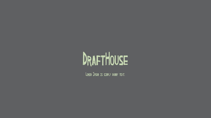DraftHouse Font