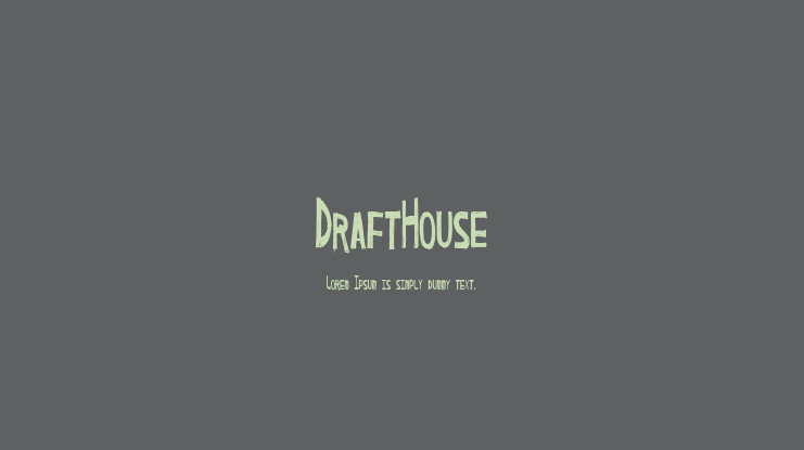 DraftHouse Font