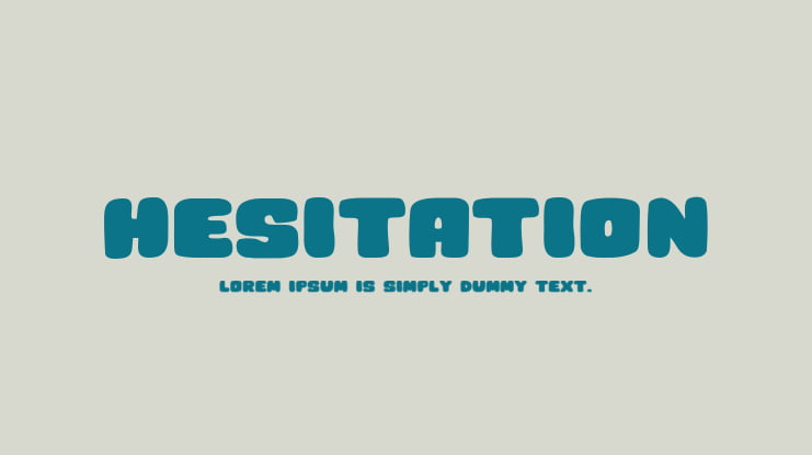 Hesitation Font Family