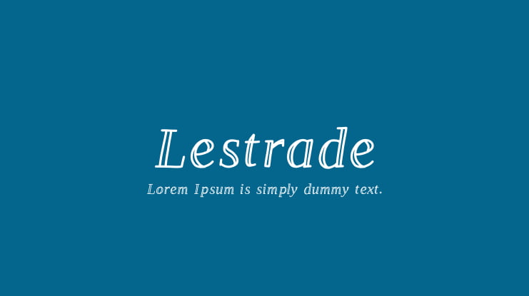 Lestrade Font