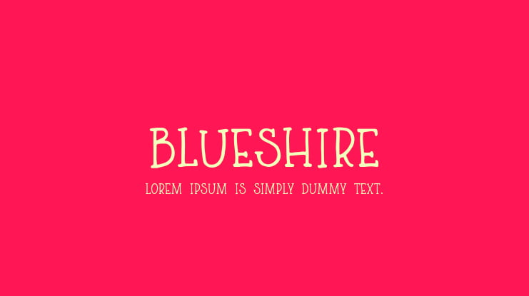 Blueshire Font