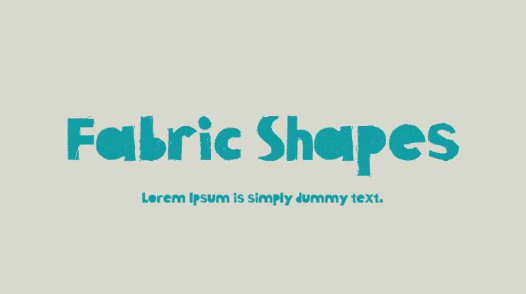 Fabric Shapes Font