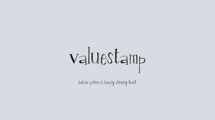 ValueStamp Font