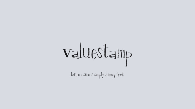ValueStamp Font