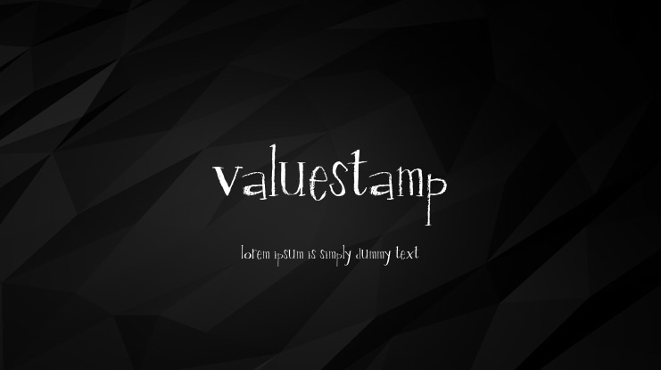ValueStamp Font