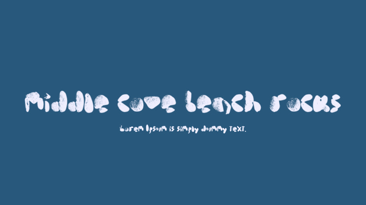 middle cove beach rocks Font