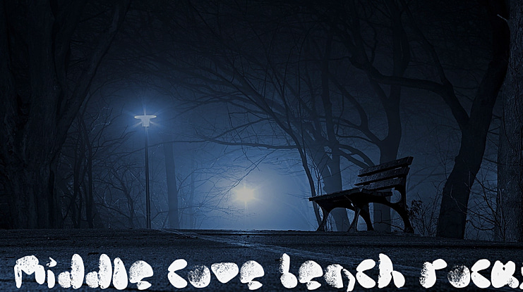 middle cove beach rocks Font