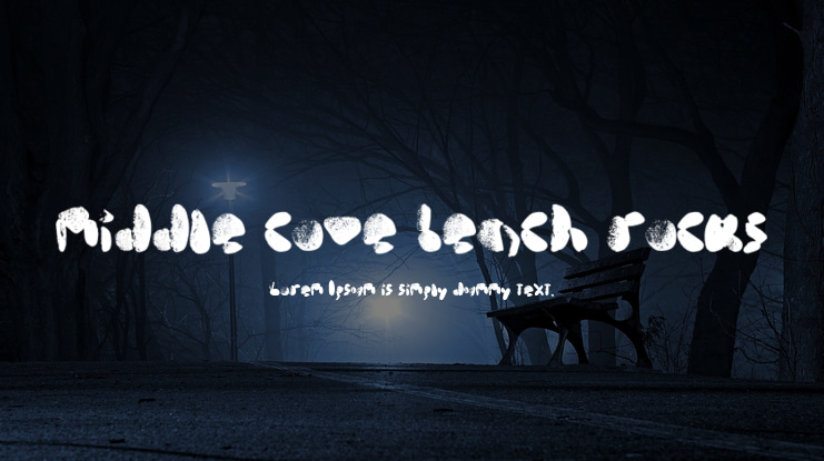 middle cove beach rocks Font