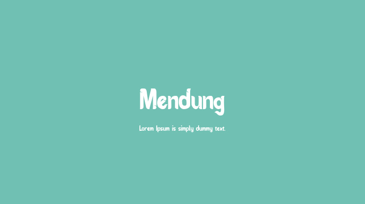 Mendung Font Family