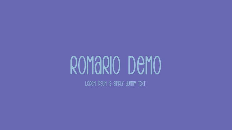 Romario Demo Font Family