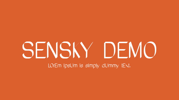 SeNSKY DEMO Font