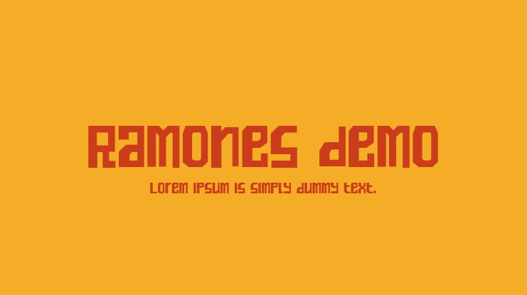 Ramones demo Font