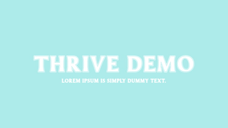 Thrive Demo Font