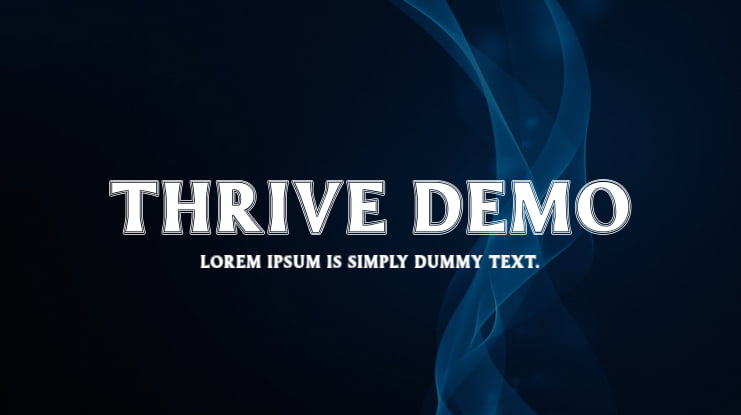 Thrive Demo Font