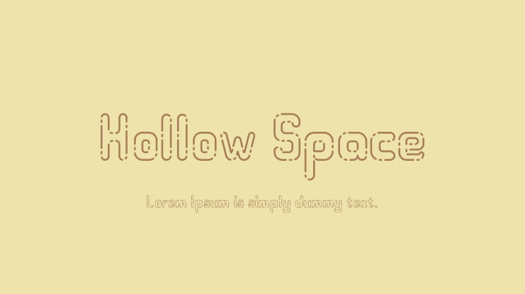 Hollow Space Font