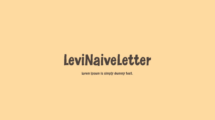 LeviNaiveLetter Font