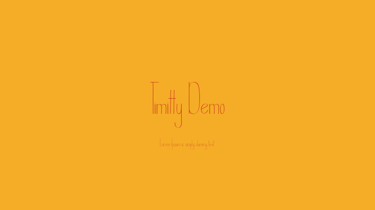 Timitty Demo Font